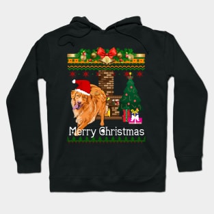 Ugly Christmas Sweater Golden Retriever Hoodie